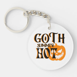 Hot Goth Summer-Horror Smiling Pumpkin Keychain