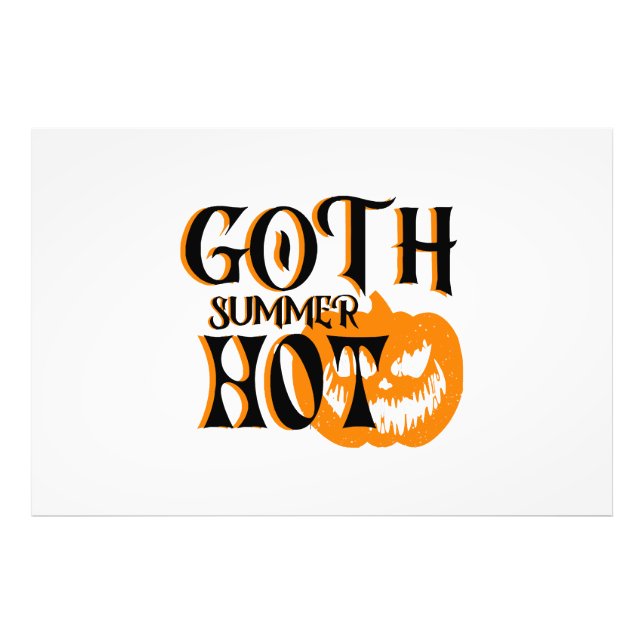 Hot Goth Summer-Horror Smiling Pumpkin Photo Print (Front)