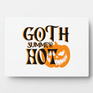 Hot Goth Summer-Horror Smiling Pumpkin Plaque