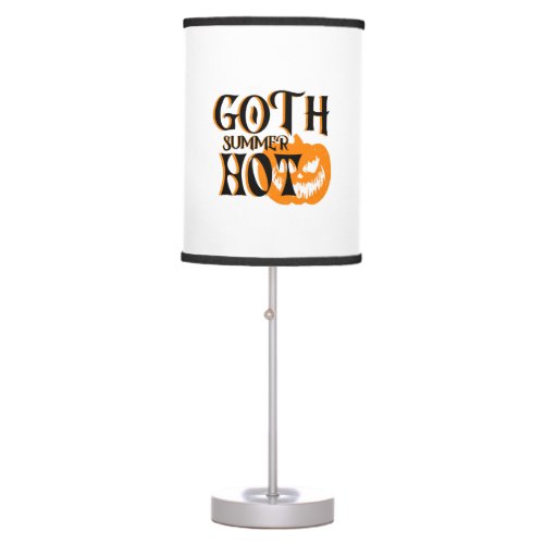 Hot Goth Summer_Horror Smiling Pumpkin Table Lamp