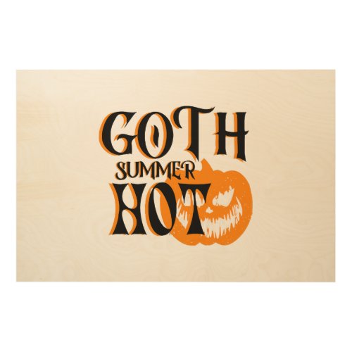 Hot Goth Summer_Horror Smiling Pumpkin Wood Wall Art