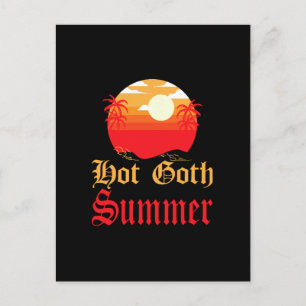 hot goth summer postcard