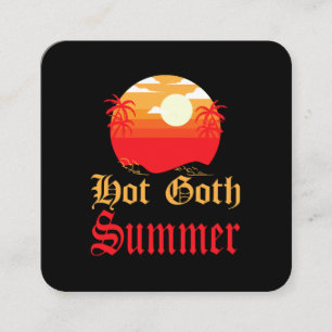 hot goth summer square business card