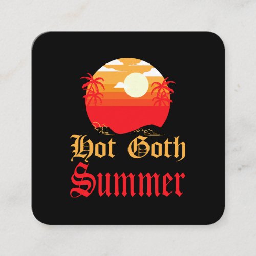hot goth summer  square business card