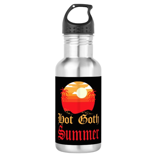 hot goth summer  stainless steel water bottle (Front)