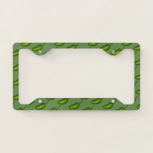 Hot Green Jalapeño Pepper Vegetable Veggie Print License Plate Frame