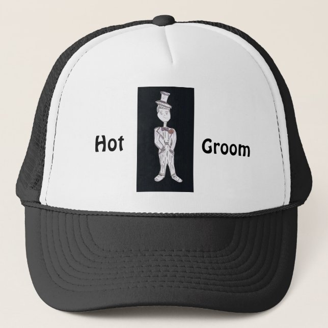 Hot Groom Trucker Hat (Front)