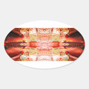 Hot grunge audio speakers oval sticker