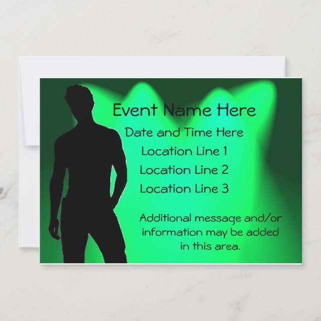Hot Guy Party Invitations (Front)