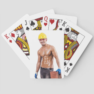 Hot Guy Sexy Construction Worker Shirtless Muscle  Poker Cards