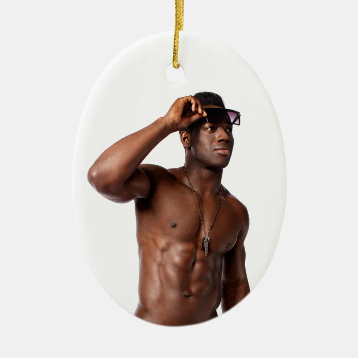 Hot Guy Sexy Shirtless Muscle Man Ceramic Ornament Zazzle