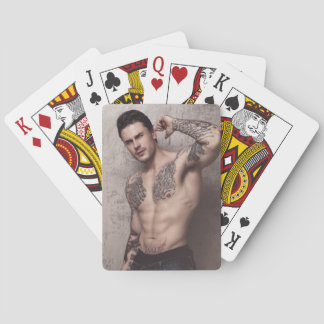 Hot Guy Sexy Shirtless Muscle Man Tattoo Hunk Poker Cards