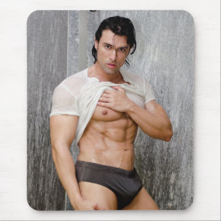Hot Guy Showers Sexy Muscle Man Hunk Mouse Pad