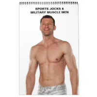 Hot Guys Sports Jocks Shirtless Military Muscle Calendar | Zazzle