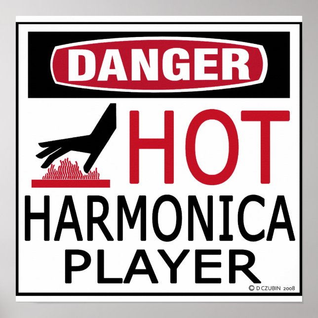 Hot Harmonica Player Poster (Front)