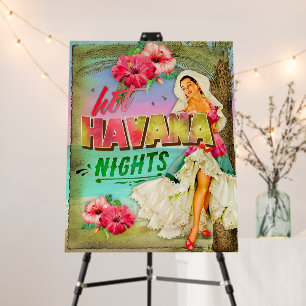 Hot Havana Nights Welcome Sign