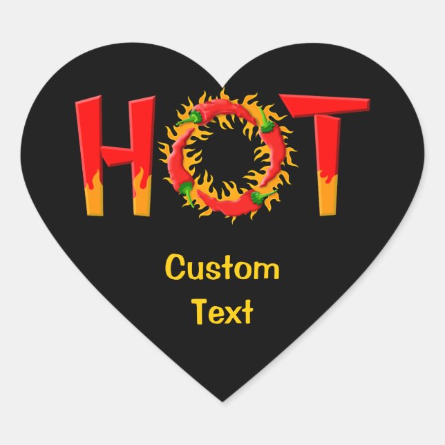 HOT HEART STICKER (Front)
