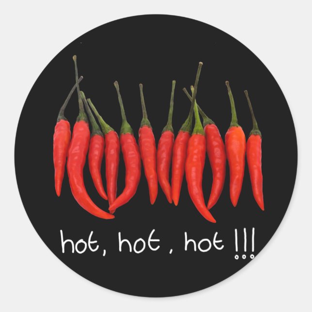 hot, hot, hot, hot chili sticker (Front)