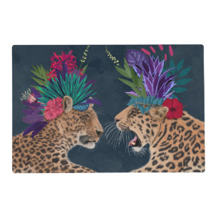 Hot House Leopards   A Couple Placemat