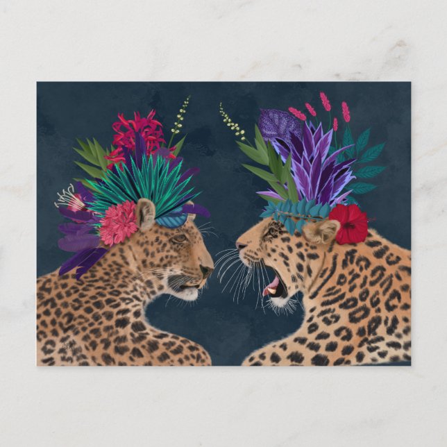 Hot House Leopards | A Couple Postcard (Front)