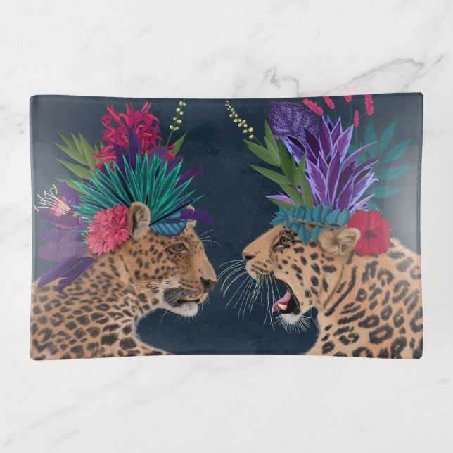 Hot House Leopards | A Couple Trinket Tray (Front)