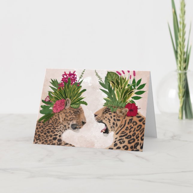 Hot House Leopards | A Pair Card (Front)