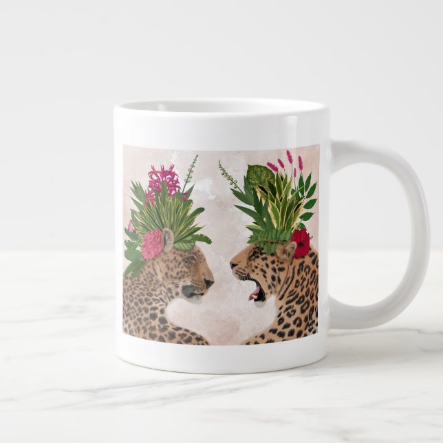 Hot House Leopards | A Pair Giant Coffee Mug (Right)