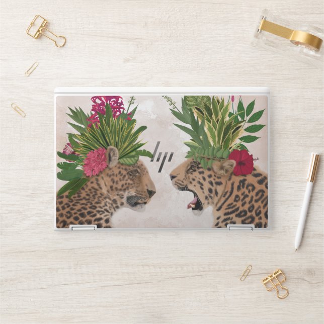 Hot House Leopards | A Pair HP Laptop Skin (Desk)