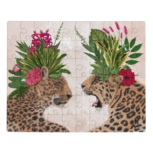 Hot House Leopards | A Pair Jigsaw Puzzle (Puzzle Horizontal)