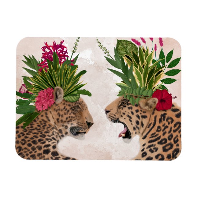 Hot House Leopards | A Pair Magnet (Horizontal)
