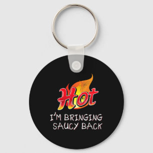 Hot I'm Extra Spicy Hot Packet Taco Sauce Group Ha Keychain