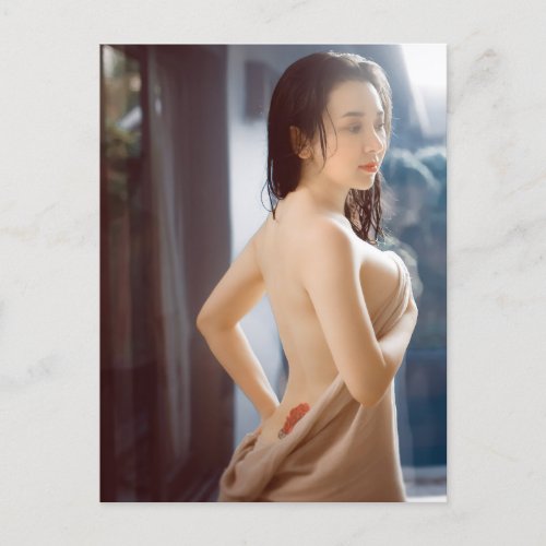 Hot Japanese Pin Up Model Photo Postcard 
