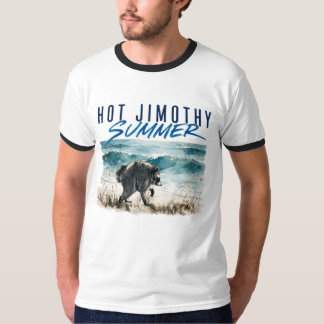 Hot Jimothy Summer Funny Raccoon Beach Vintage T-Shirt