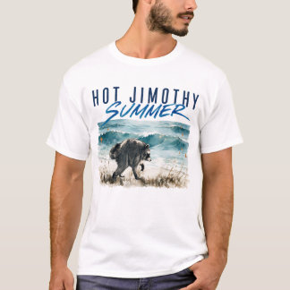 Hot Jimothy Summer Funny Raccoon Beach Vintage T-Shirt
