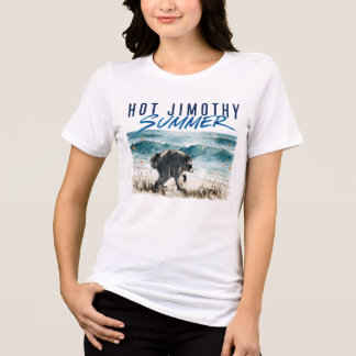 Hot Jimothy Summer Funny Raccoon Beach Vintage Tri-Blend Shirt