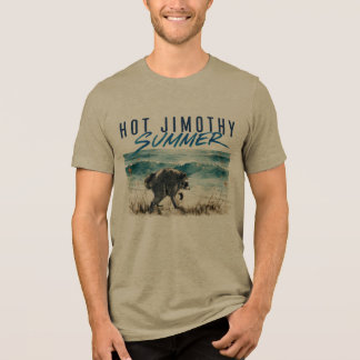 Hot Jimothy Summer Funny Raccoon Beach Vintage Tri-Blend Shirt