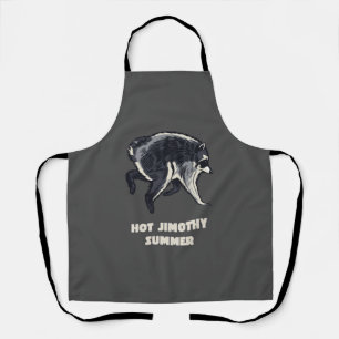 Hot Jimothy Summer Funny Raccoon Meme Animal Apron