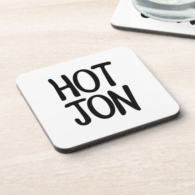 HOT JON BEVERAGE COASTER (Left Side)