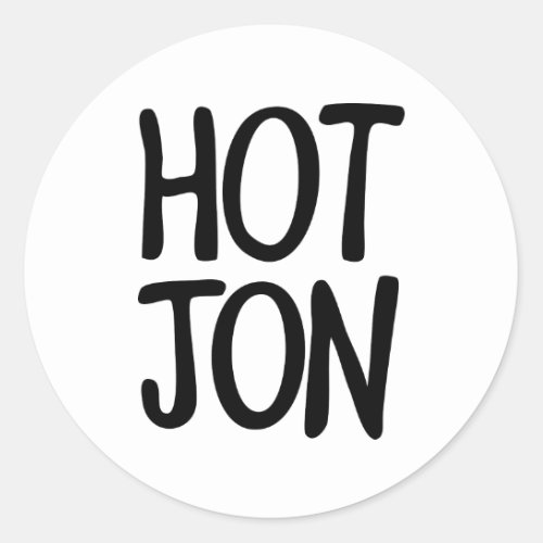 HOT JON CLASSIC ROUND STICKER