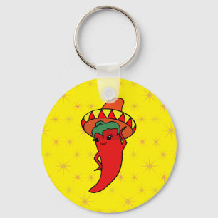 Hot Kawaii Pepper Diva Stars Keychain