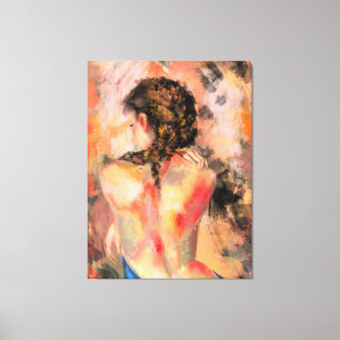 Hot Lady - Abstract Woman Body Original Painting Canvas Print