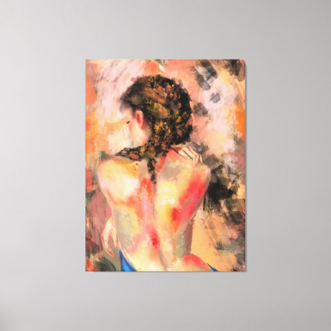 Hot Lady - Abstract Woman Body Original Painting Canvas Print (Front)