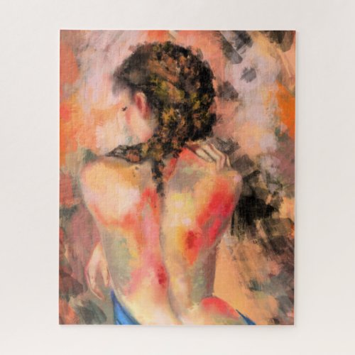 Hot Lady _ Abstract Woman Body Original Painting  Jigsaw Puzzle
