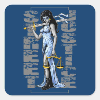 Hot Lady Justice by Street Justice Square Sticker