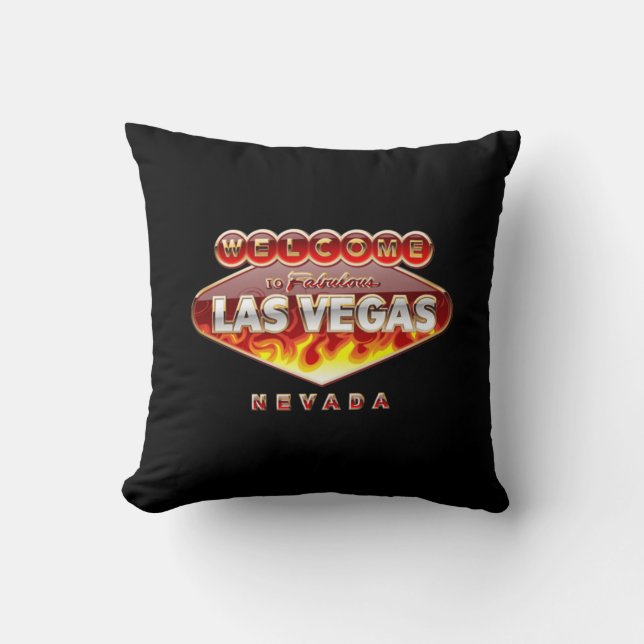Hot Las Vegas Throw Pillow (Front)