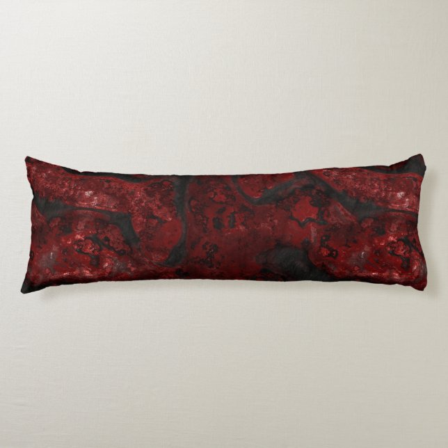 Hot Lava and Ash Stone Abstract Body Pillow (Front)