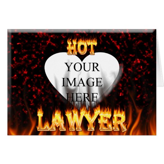 Hot Lawyer fire and flames red marble Cards (Front Horizontal)