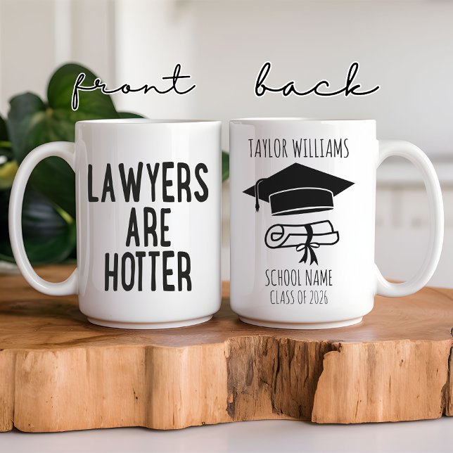 Hot Lawyer Mug, Graduation Gift for Law Graduate Coffee Mug (lawyer mug, law school graduation gift, custom lawyer gift, personalized law mug, law student gift,)