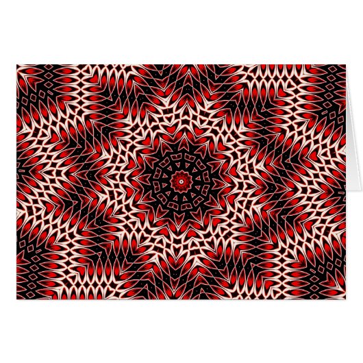 Hot Leaf Kaleidoscope Cards (Front Horizontal)