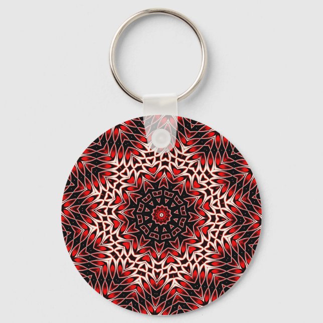 Hot Leaf Kaleidoscope Keychain (Front)